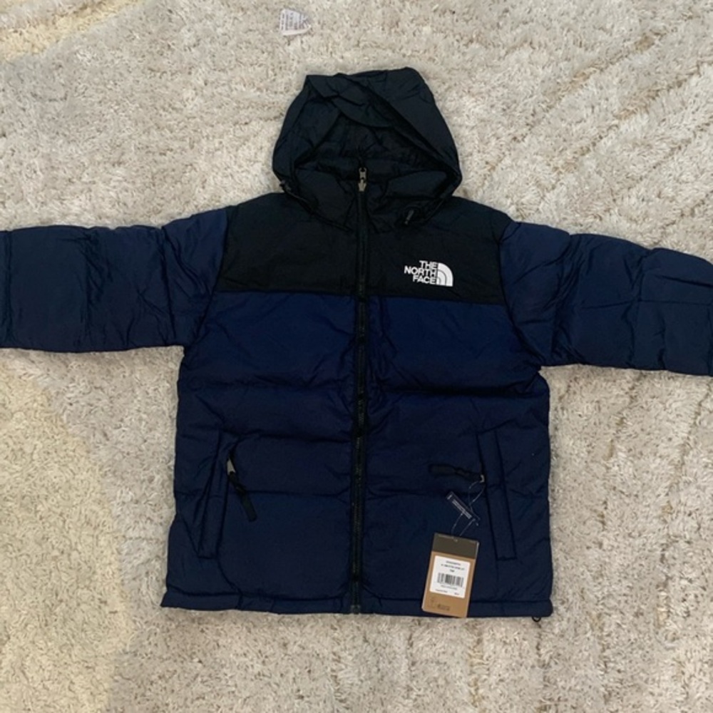 The North Face 1996 Retro Nuptse 700 Down Navy Blue / Black Jacket Size XS S M L